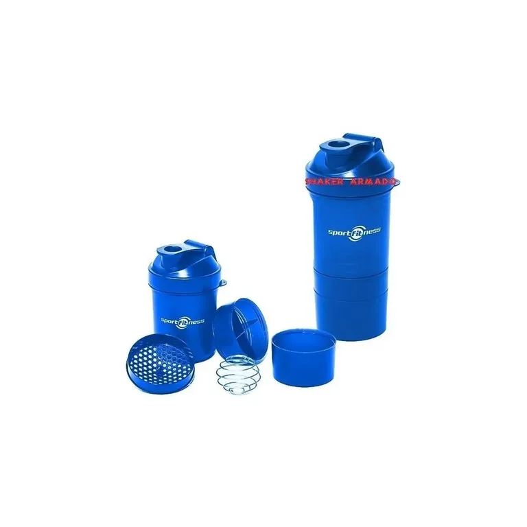 Mezclador Proteina Shaker Termo Sportfitness Comp Negro