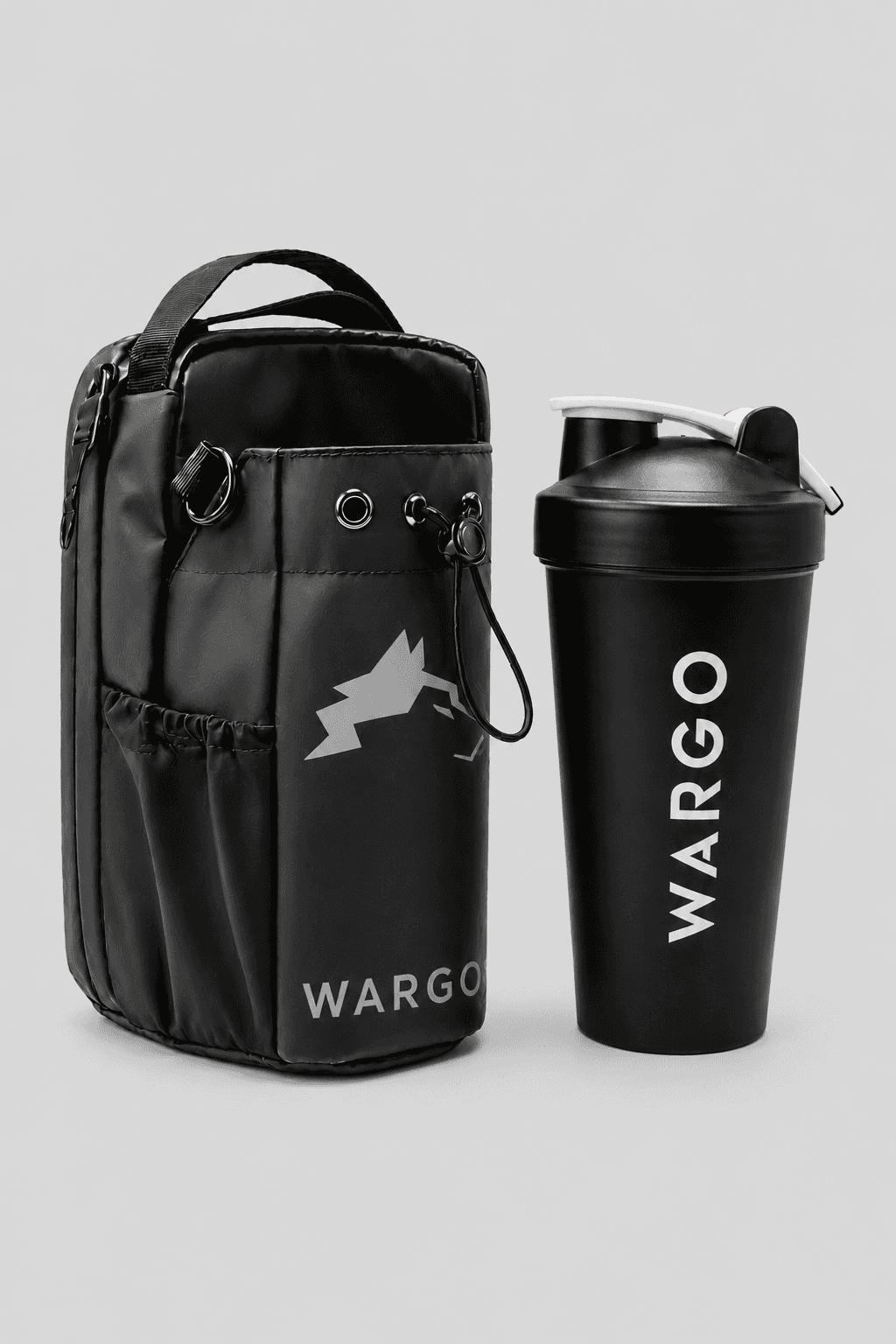 Bolsa magnetica de gym magbag + shaker - negro