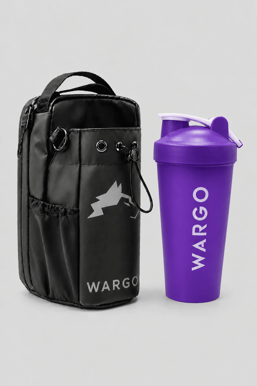 Bolsa magnetica de gym magbag + shaker - purpura