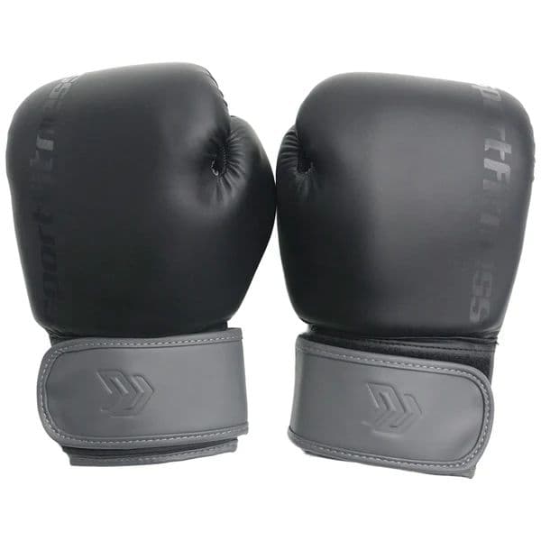Guante Boxeo 12 OZ Negro Gris