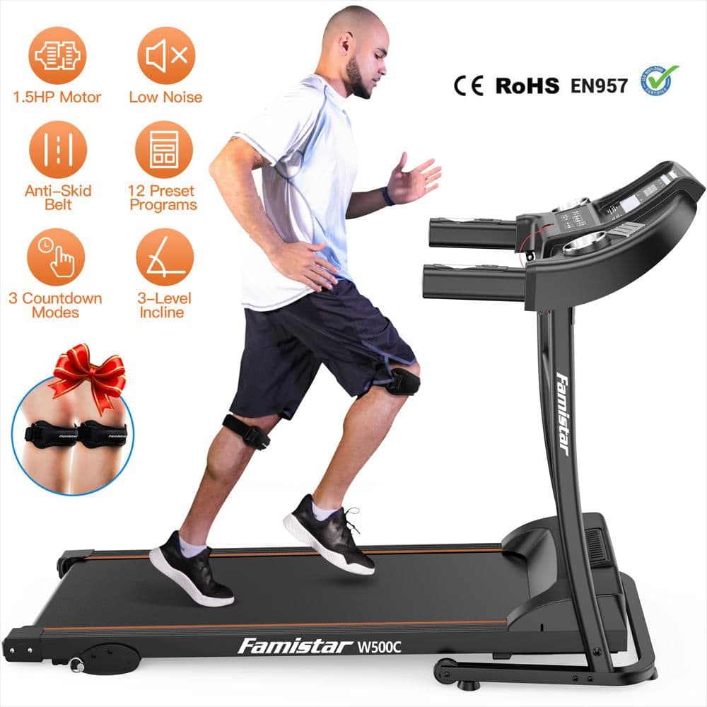 Cinta De Correr Eléctrica Plegable Famistar W500c Con Sistema De Pulso Cardíaco / De Bajo Ruido Para Entrenamiento
