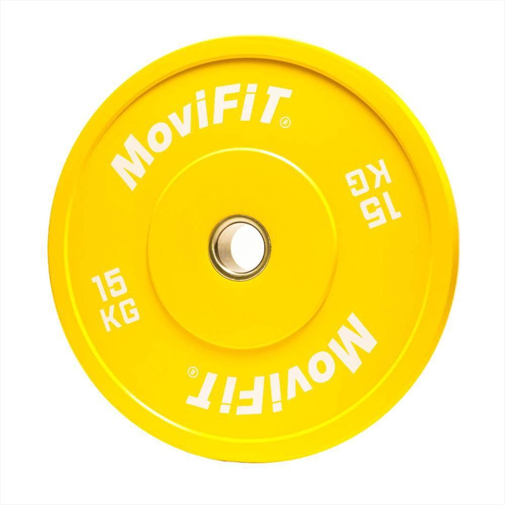 Disco Olímpico En Caucho Amarillo 15Kg