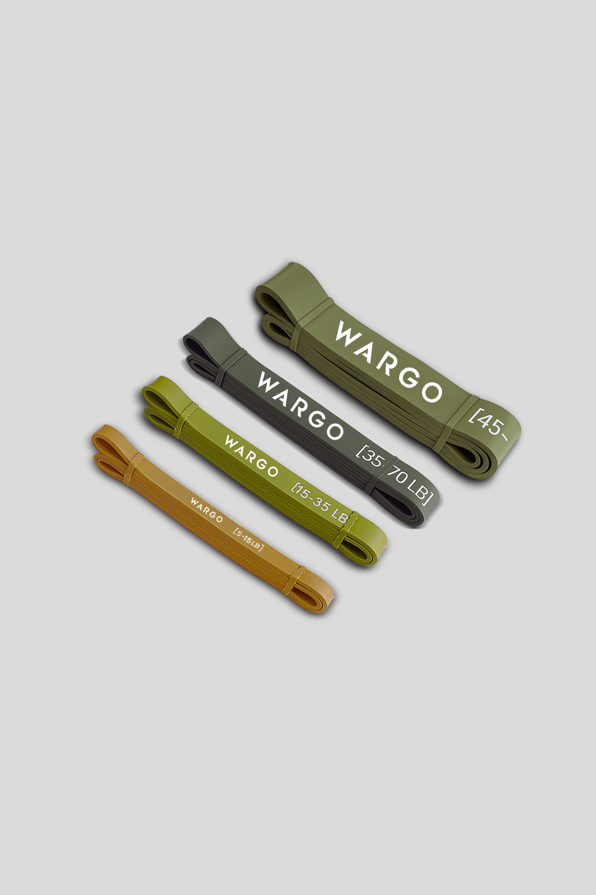 Bandas de resistencia - power bands verde militar x4