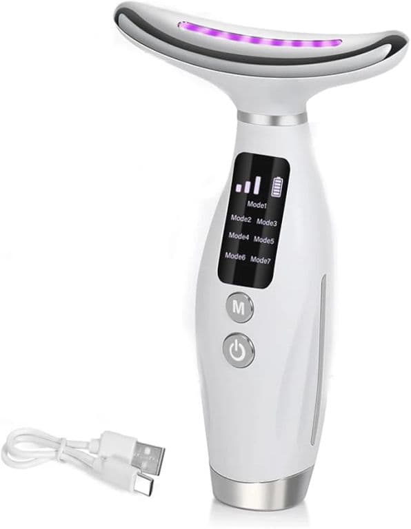 Masajeador Facial Cuello Led Rejuvenecimiento 7 Colores