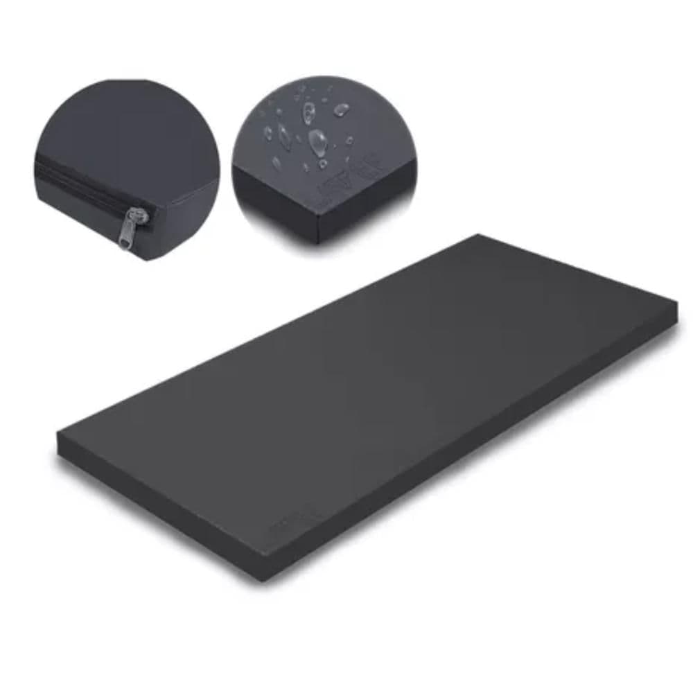 Colchoneta Deportiva Alta Densidad Antifluido Fitness Yoga Pilates Color Negro